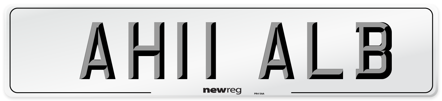 AH11 ALB Number Plate from New Reg